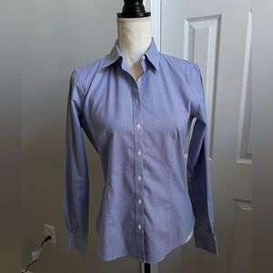 Women's Brooks Brothers 346 Long Sleeve Button Down - Blue - 100% cotton